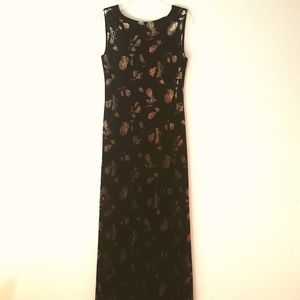 Long Velvet evening dress, size 10, A12